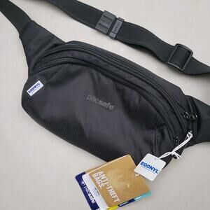 Pacsafe Metrosafe LS120 Black Hip Bag Cross Body Travel RFID Fanny Pack